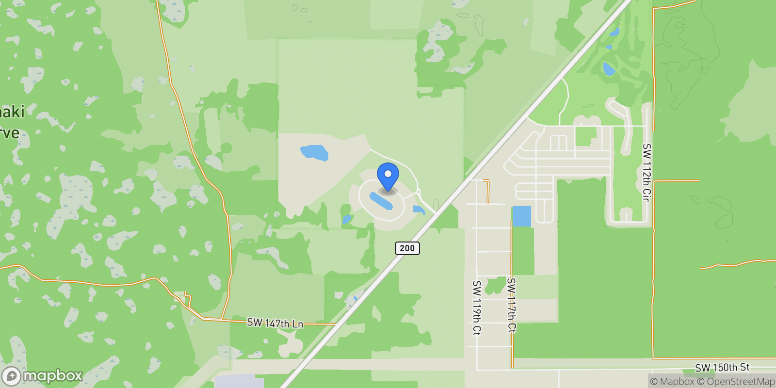 Map showing 12345 & 12350 SW 140TH LOOP, Dunnellon, Florida, United States.