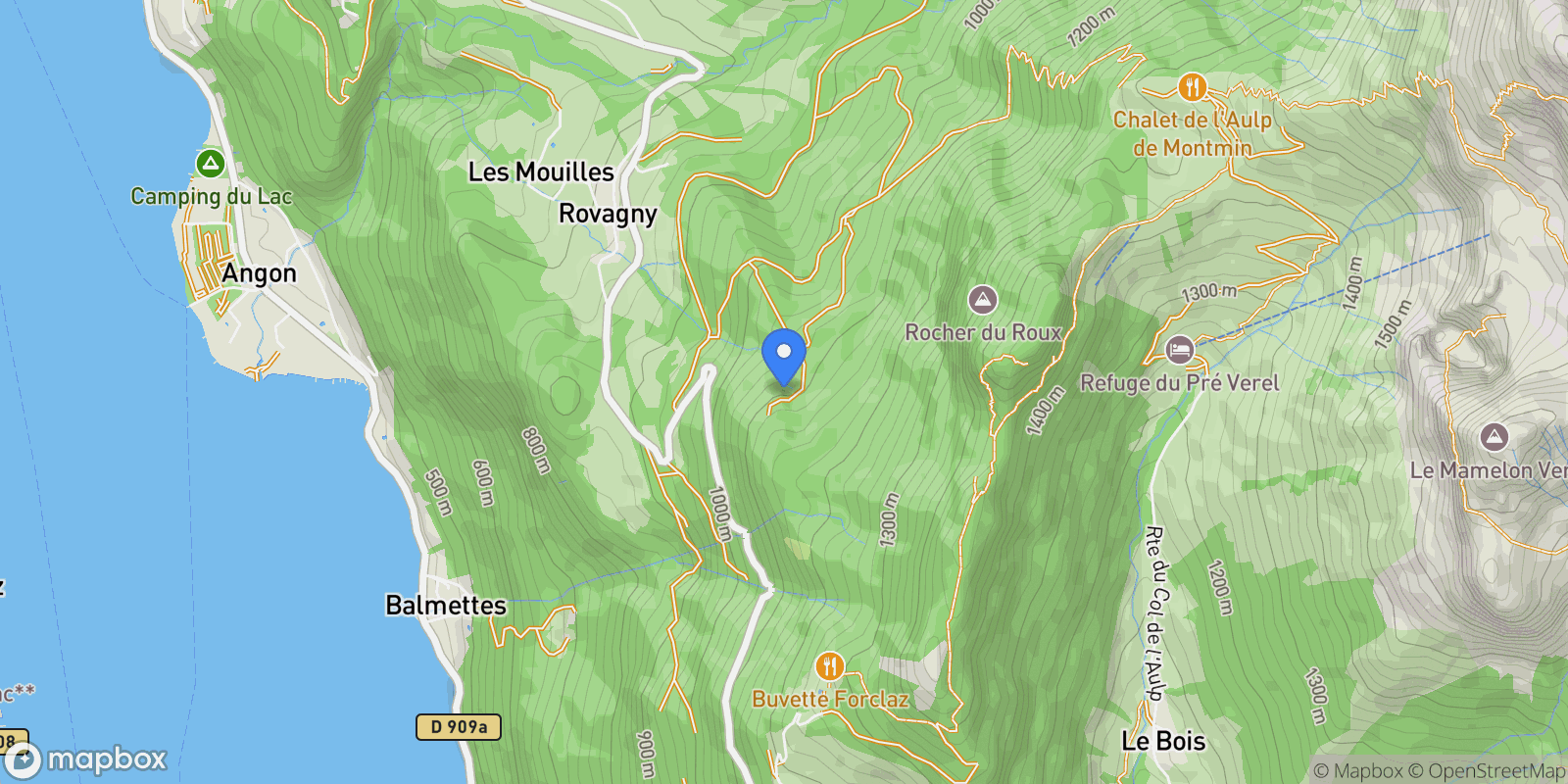 Map showing Talloires, Auvergne-Rhône-Alpes, France.