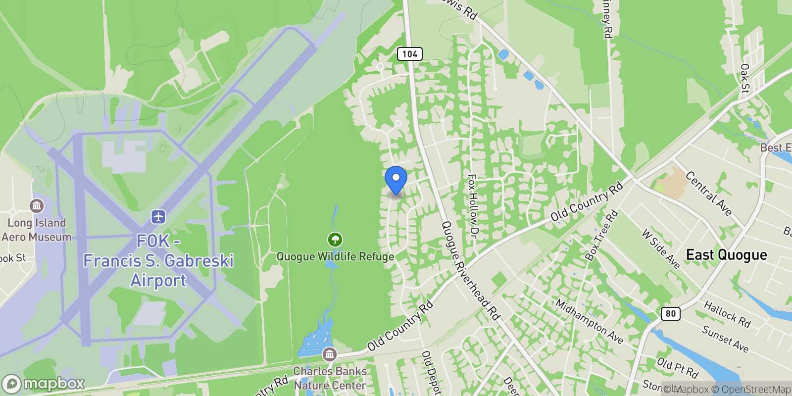 Map showing 9 Peacock Path, East Quogue, NY 11942, East Quogue, New York, United States.