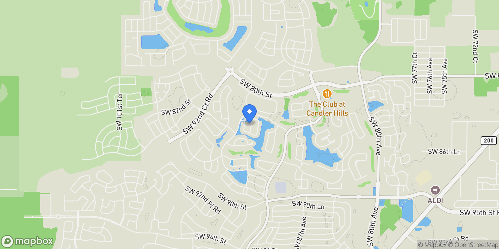 Map showing 8414 SW 90TH COURT, Ocala, Florida, United States.