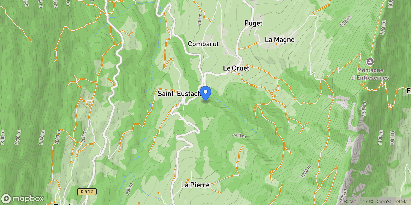Map showing Saint-Eustache, Auvergne-Rhône-Alpes, France.