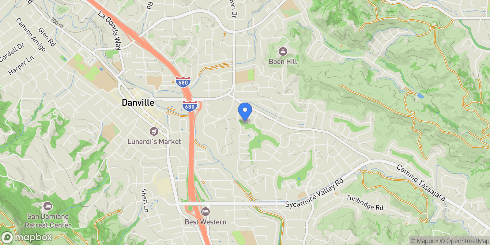 Map showing 851 Luz Ct, Danville, California, United States.