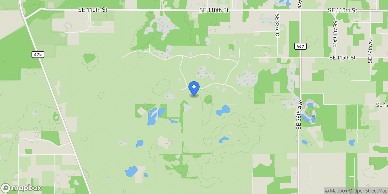 Map showing TBD SE 28TH TERRACE ROAD, Belleview, Florida, United States.