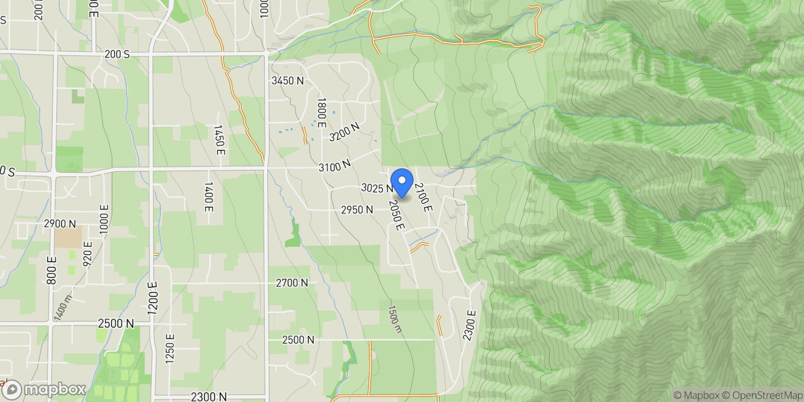 Map showing 2960 N RIDGE VIEW DR, North Logan, Utah, United States.