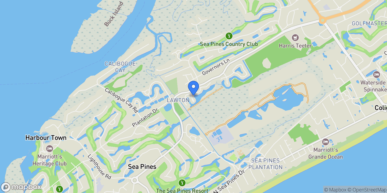 Map showing 21 Lake Forest Drive Unit #3342, Hilton Head Island, SC 29928, Hilton Head Island, South Carolina, United States.
