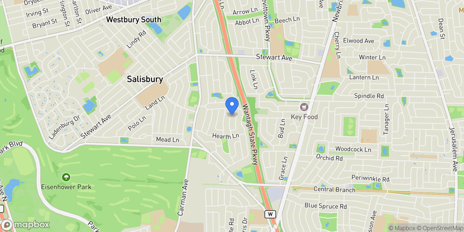 Map showing 11 Foster Lane , Westbury, NY 11590, Salisbury, New York, United States.