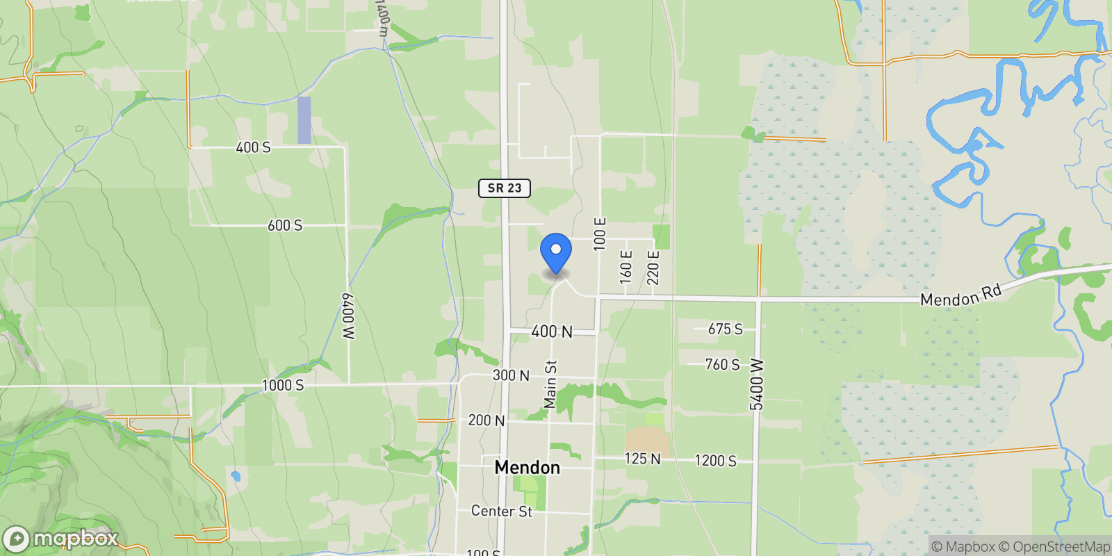 Map showing 535 N PHEASANT HOLLOW LN, Mendon, Utah, United States.