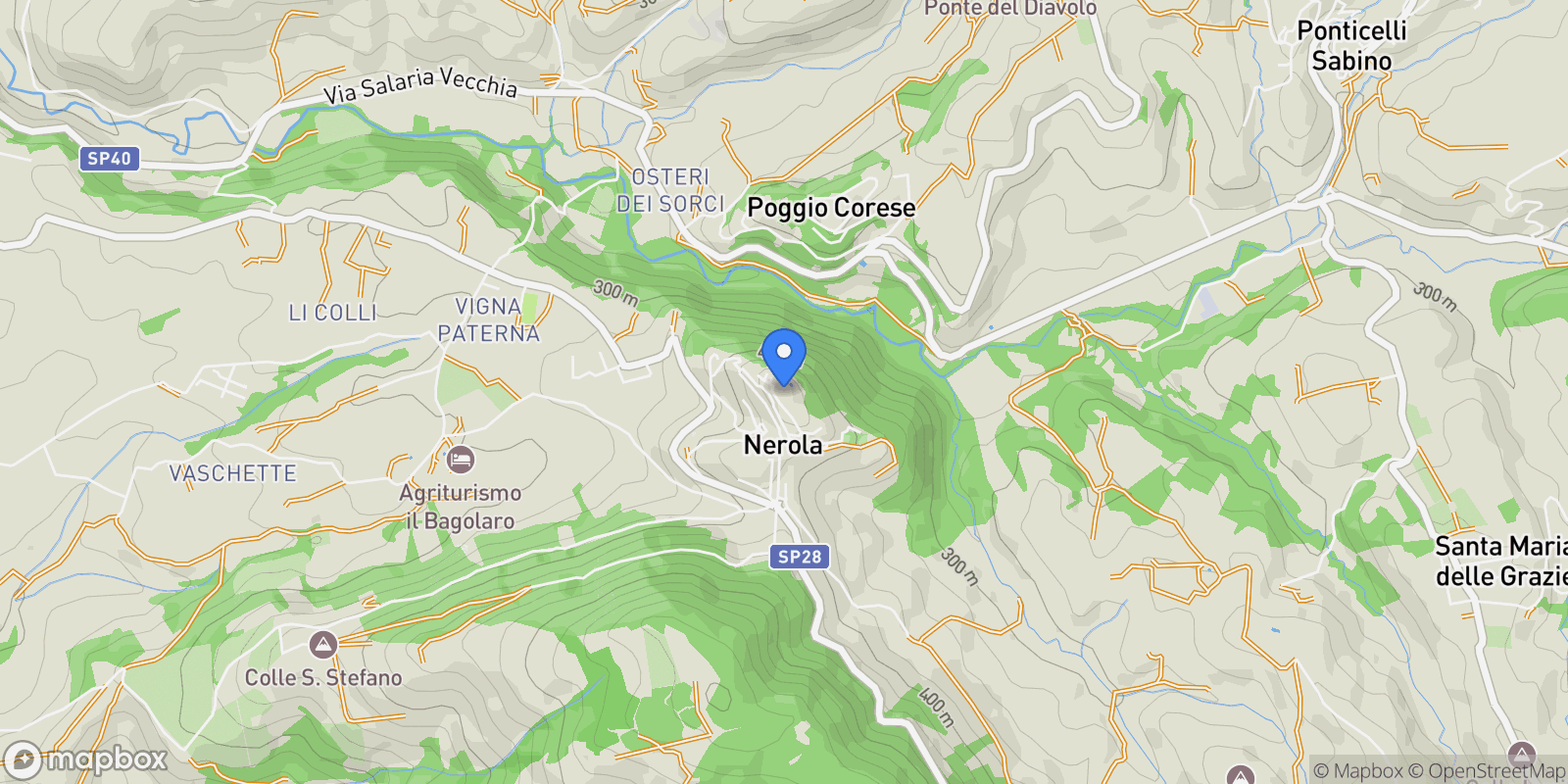 Map showing Via Bigelli Aldo, 54, 00017 Nerola RM, Italy, Nerola, Lazio, Italy.