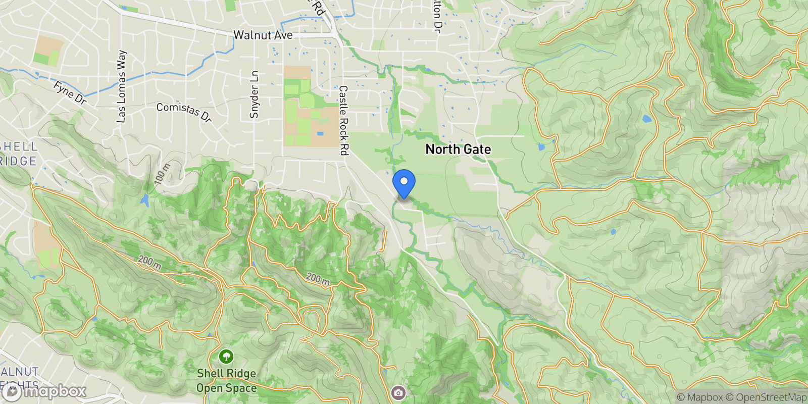 Map showing 350 Pine Creek Rd, Walnut Creek, California, United States.