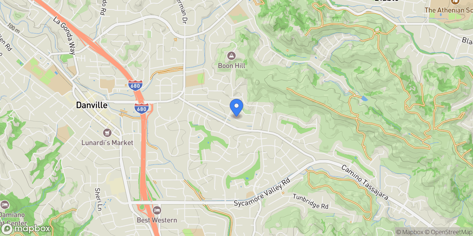 Map showing 275 Gil Blas Rd, Danville, California, United States.