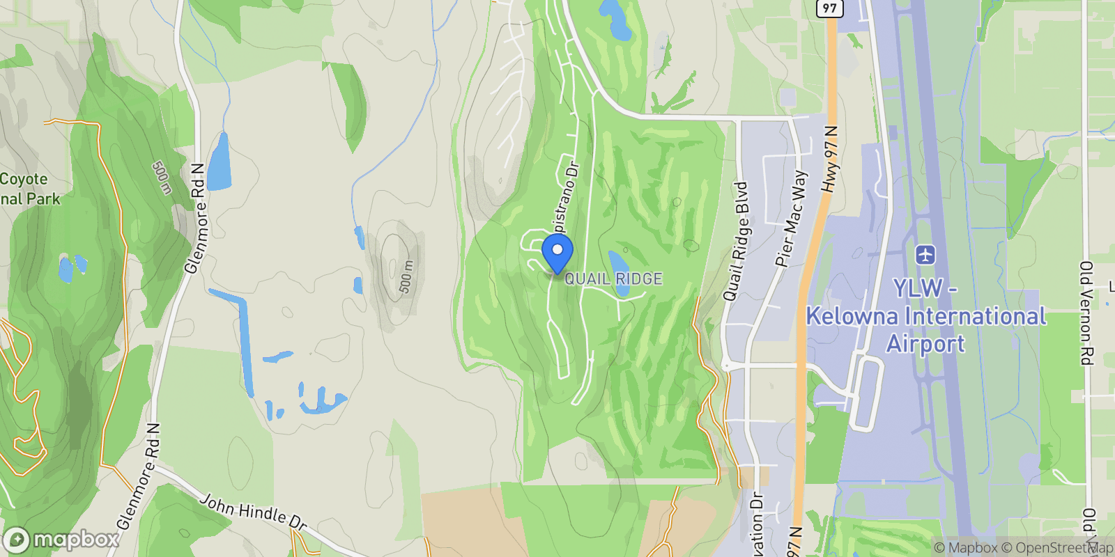 Map showing 1981 Capistrano Drive, Kelowna, British Columbia, Canada.