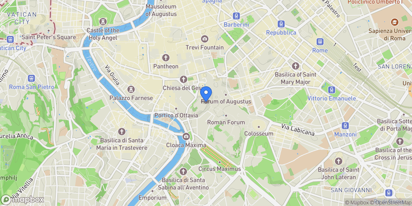 Map showing Via Antonio Gramsci, 00197 Roma, Italia, Rome, Lazio, Italy.