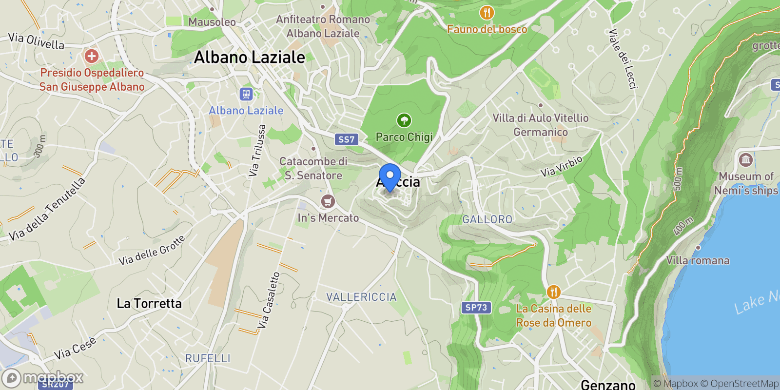 Map showing Viale dei Tigli, 00040 Ariccia, Italia, Ariccia, Lazio, Italy.