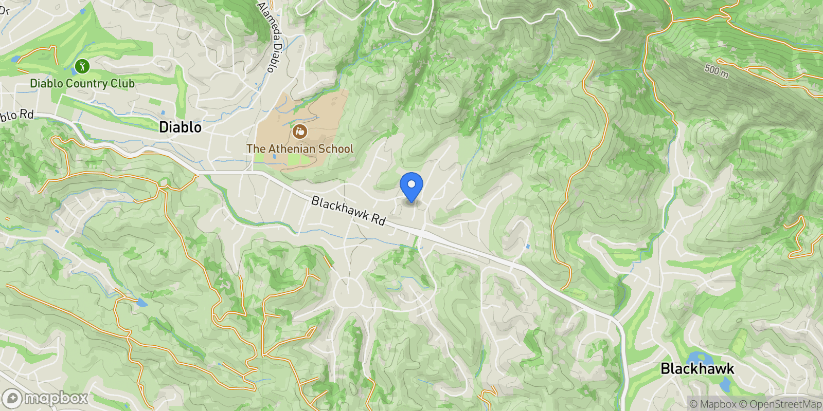 Map showing 2031 Scarlet Oak Pl, Danville, California, United States.