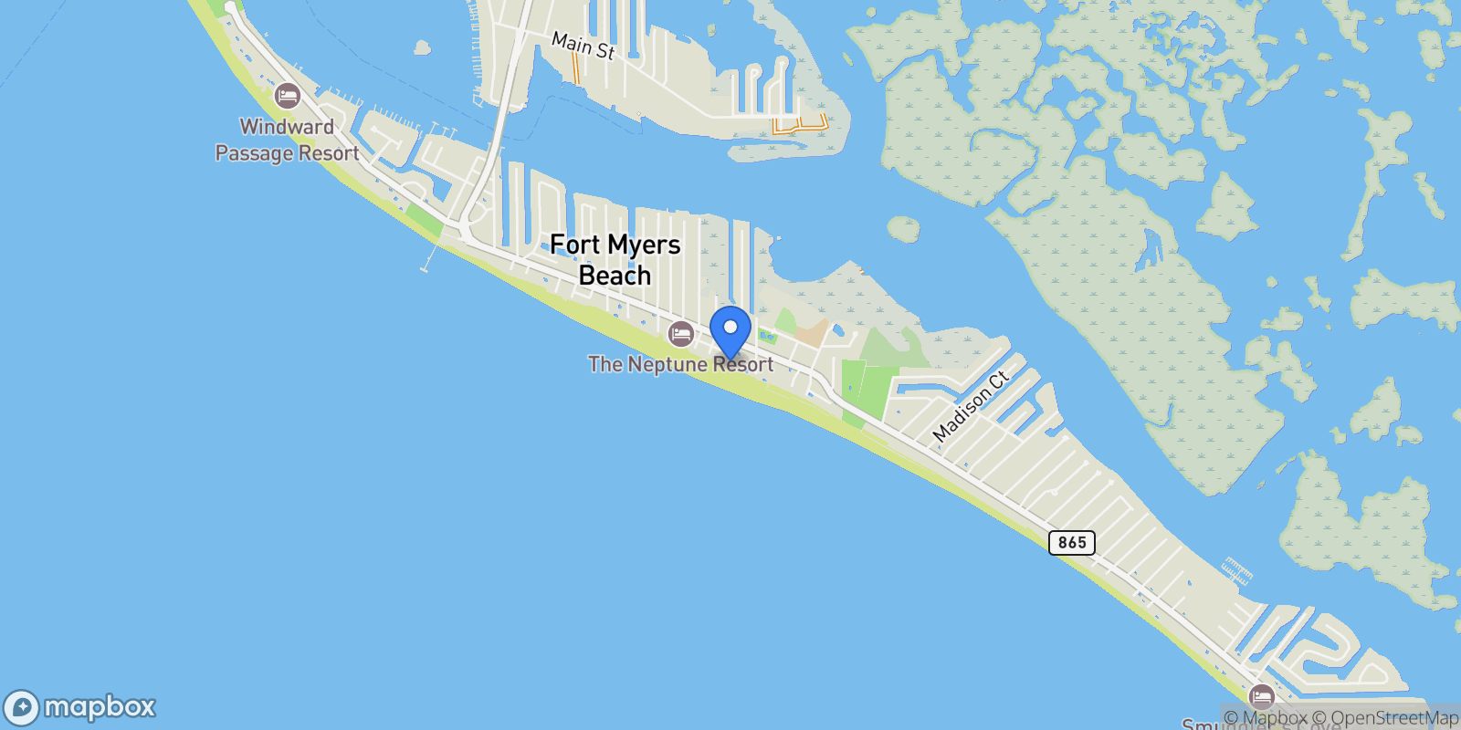 Map showing 2532  102, Fort Myers Beach, Florida, United States.