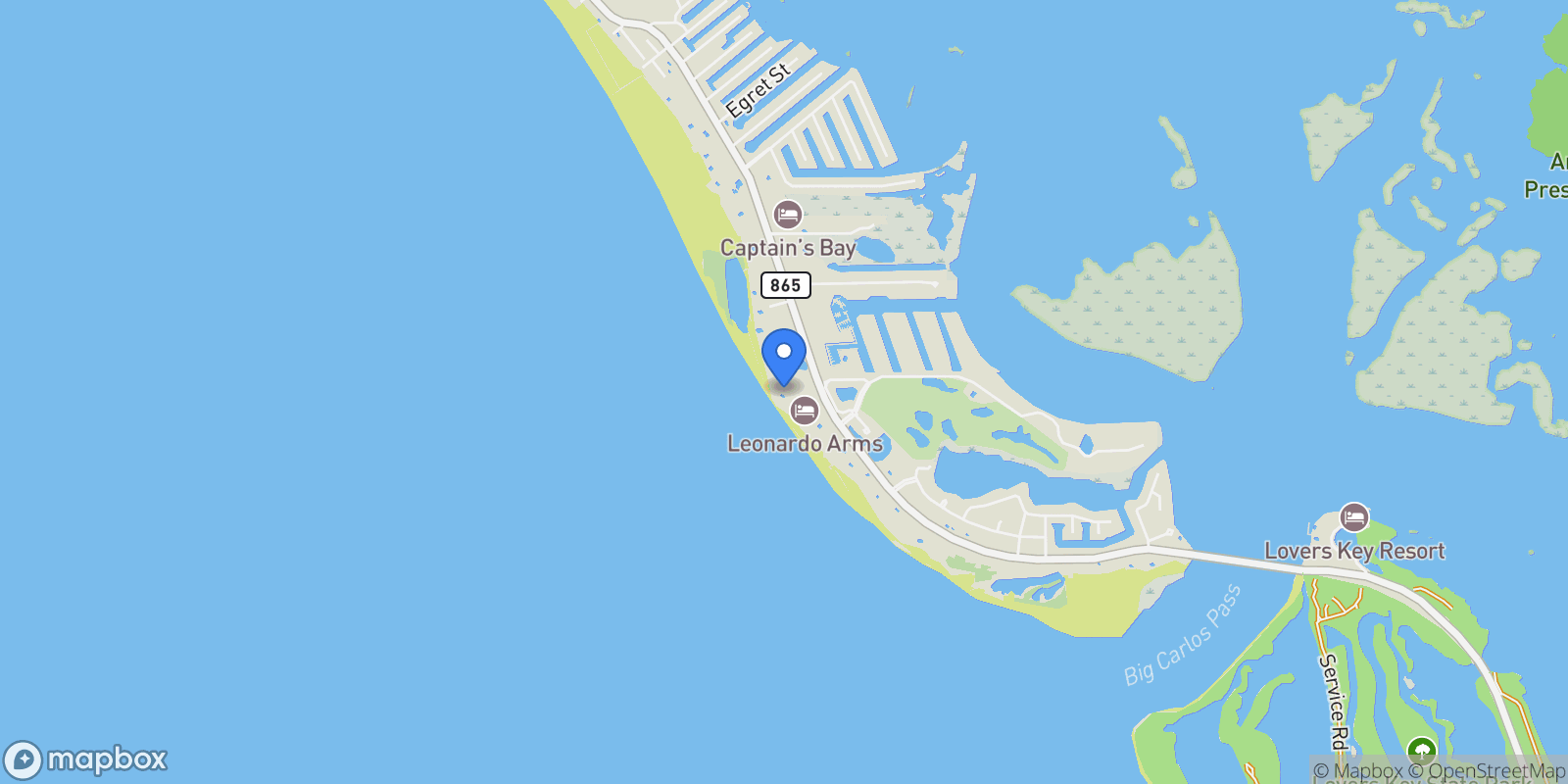 Map showing 7390  503, Fort Myers Beach, Florida, United States.