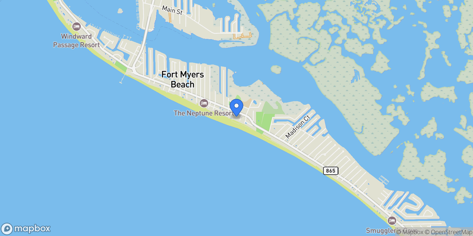 Map showing 2686, Fort Myers Beach, Florida, United States.