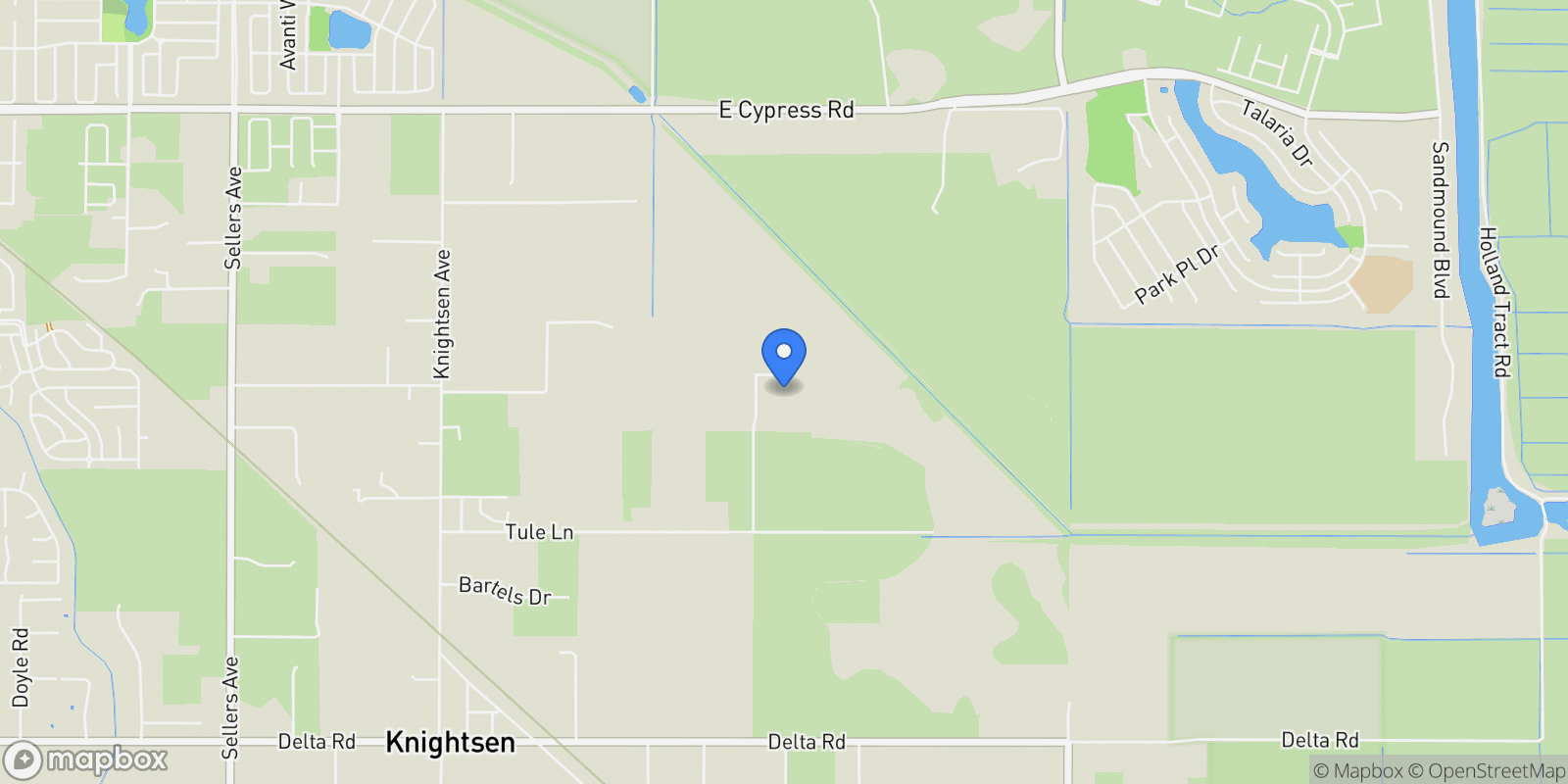 Map showing 2380 Tule Lane, Oakley, California, United States.