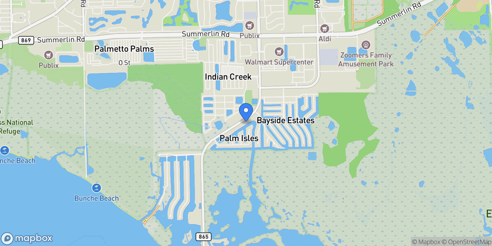 Map showing 17721 San Carlos BLVD, Fort Myers Beach, Florida, United States.