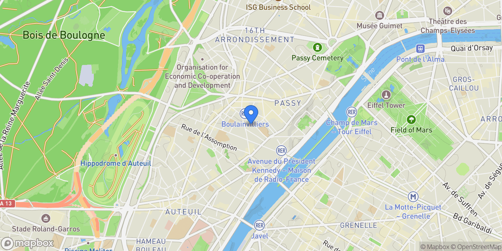 Map showing Square Lamartine, Paris, Île-de-France, France.