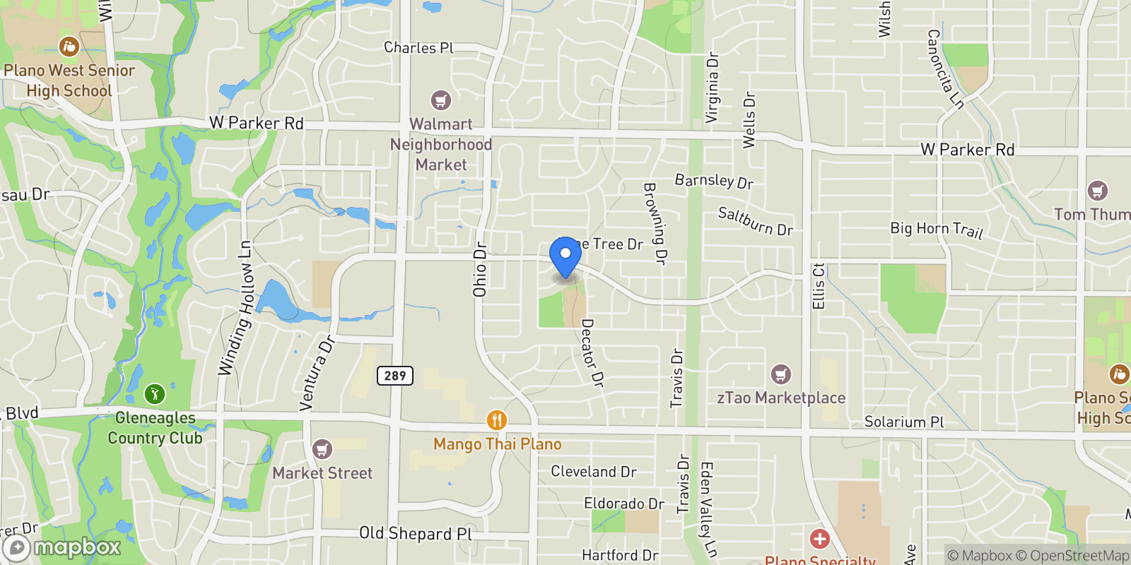 Map showing 4516 Chesterwood Drive , Plano, TX 75093, Plano, Texas, United States.