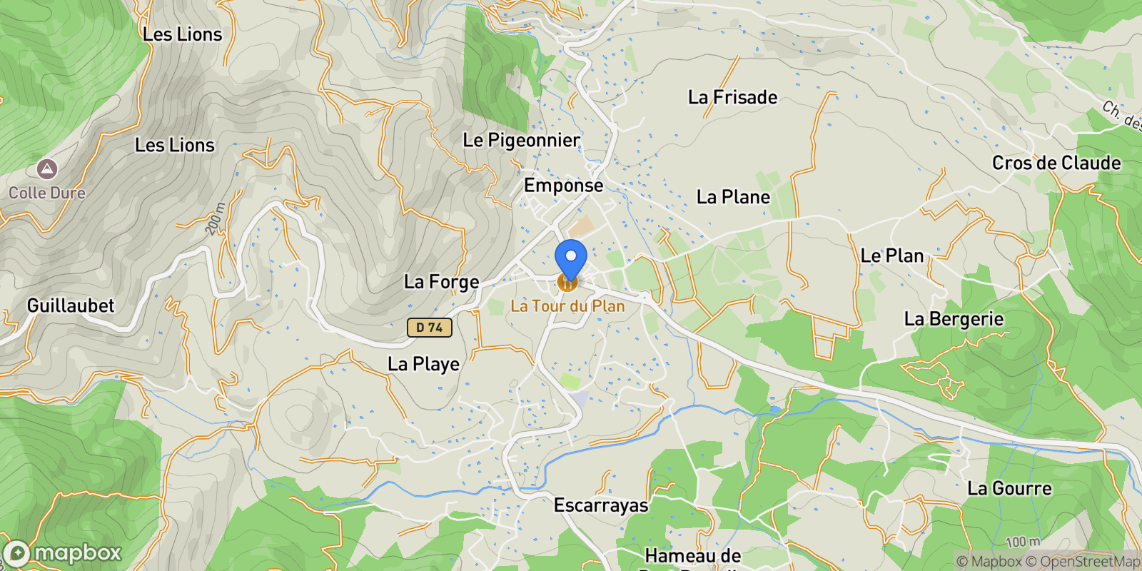 Map showing Le Plan-de-la-Tour, Provence-Alpes-Côte d'Azur, France.