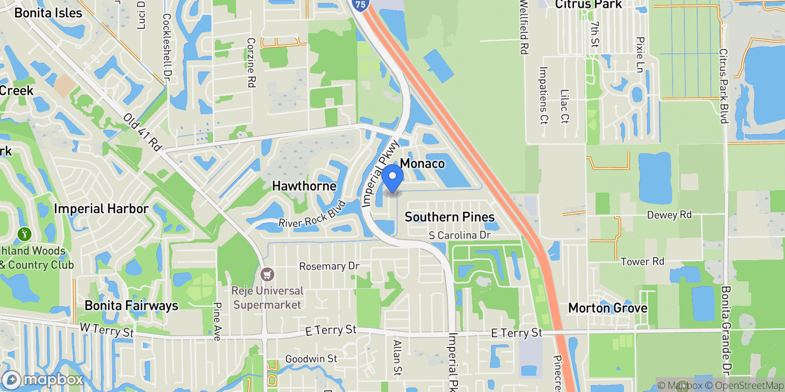 Map showing 26254 Prince Pierre WAY, Bonita Springs, Florida, United States.