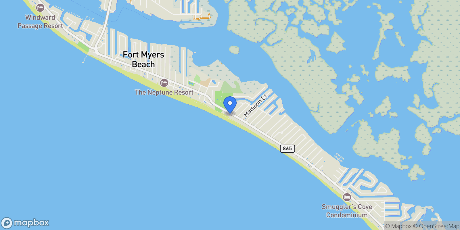 Map showing 3050, Fort Myers Beach, Florida, United States.