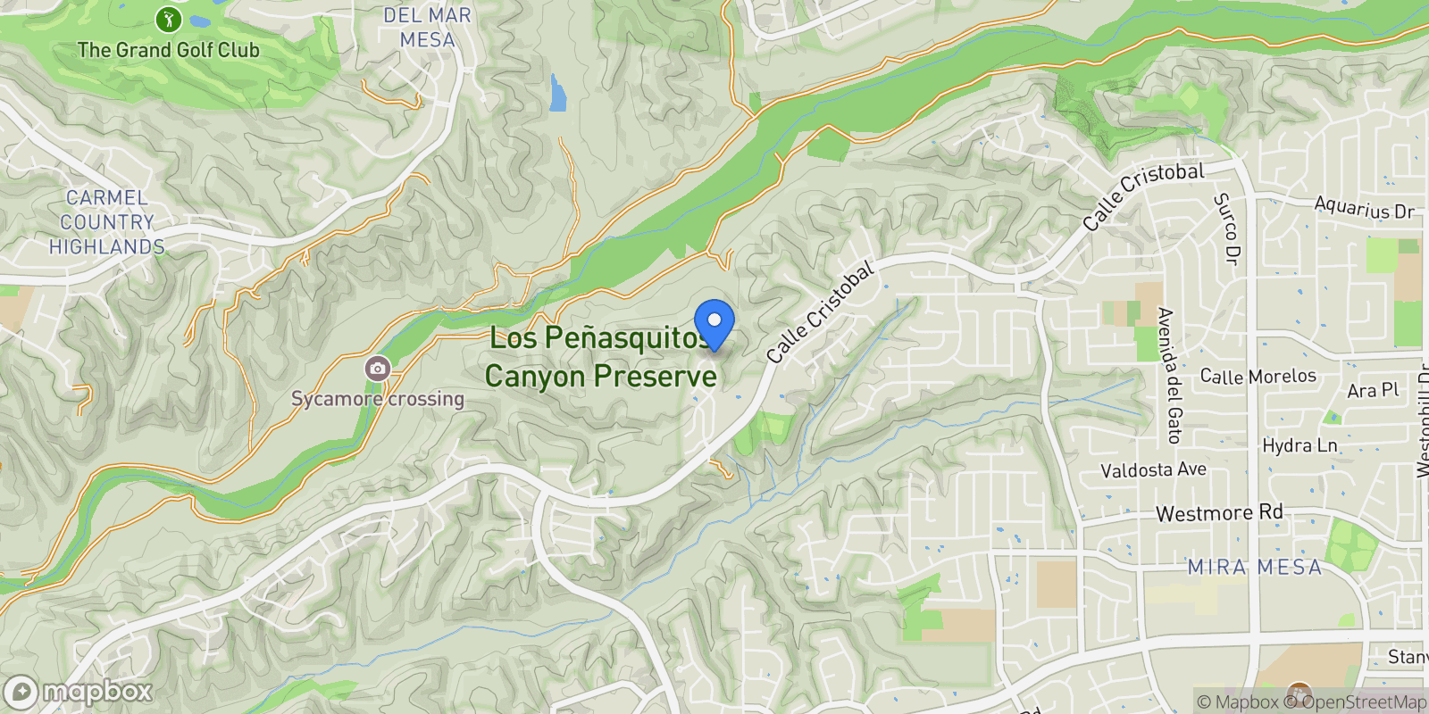 Map showing 11311 Caminito Rodar, San Diego, California, United States.