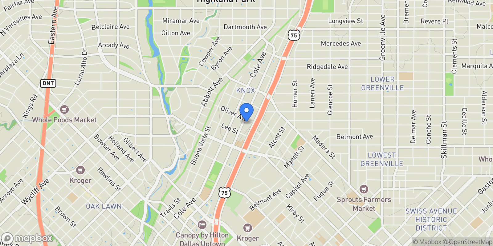 Map showing 4330 Mckinney Avenue Unit# 7, Dallas, TX 75205, Dallas, Texas, United States.
