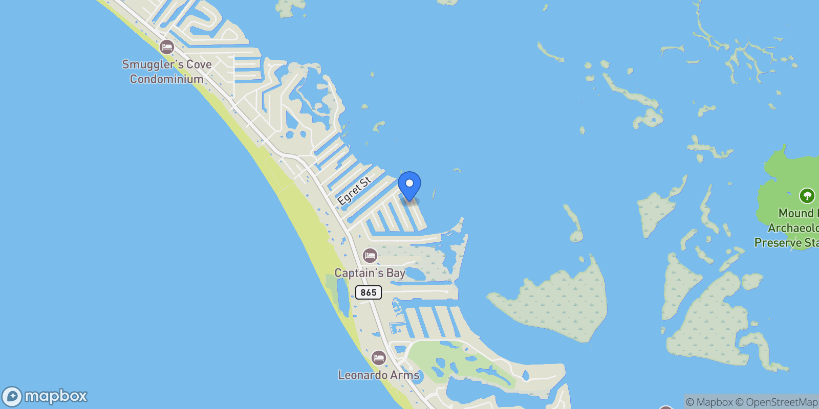 Map showing 12 Bayview BLVD, Fort Myers Beach, Florida, United States.