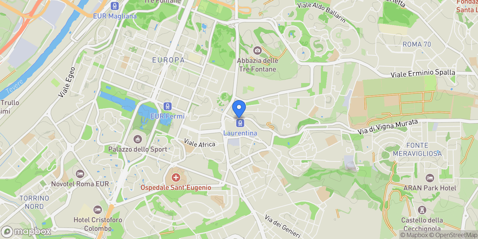 Map showing Via Riccardo Forster, Rome, Lazio, Italy.