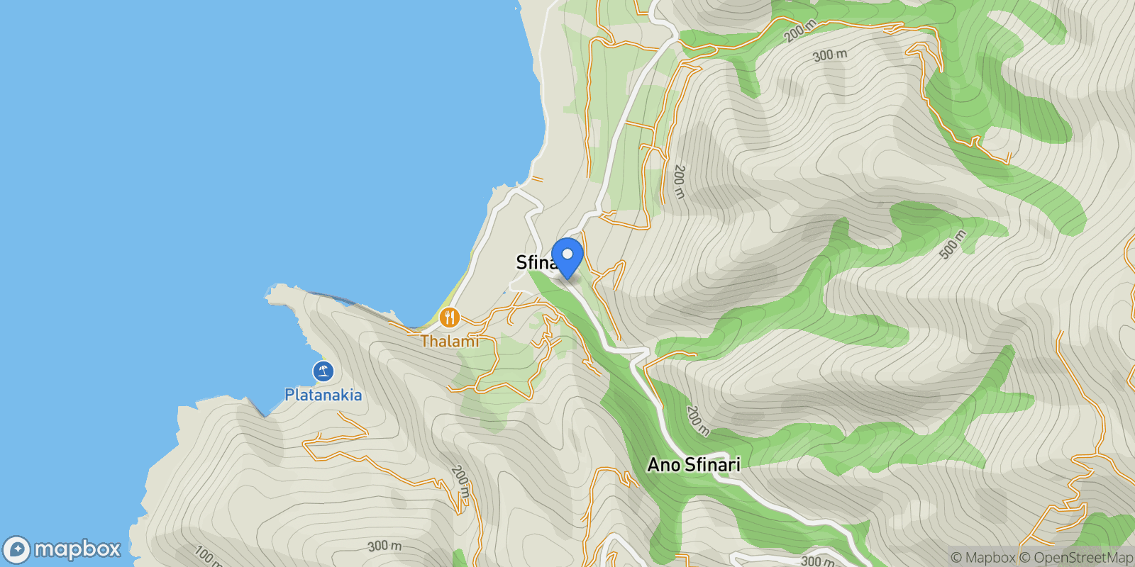 Map showing Sfinari 730 12, Greece, Kissamos, Greece.