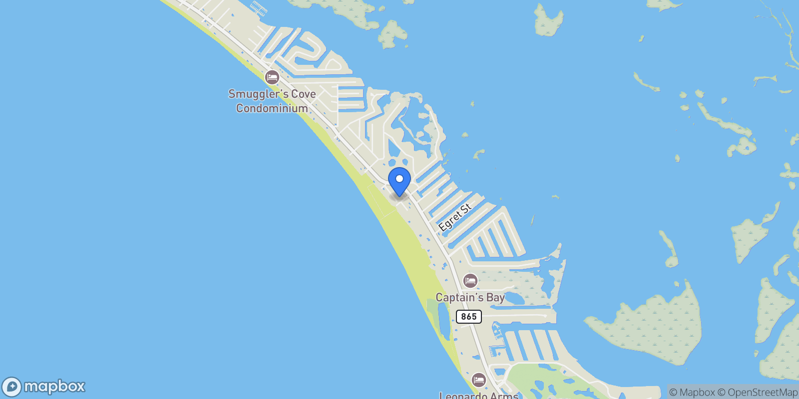 Map showing 61 Flamingo ST, Fort Myers Beach, Florida, United States.