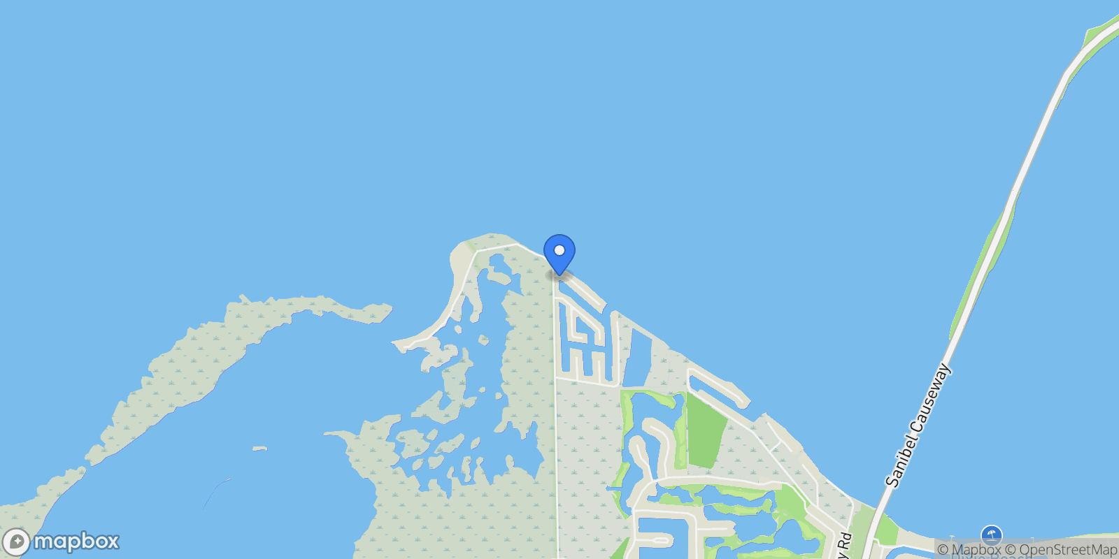 Map showing 1581 San Carlos Bay Drive, Sanibel, FL 33957, Sanibel, Florida, United States.