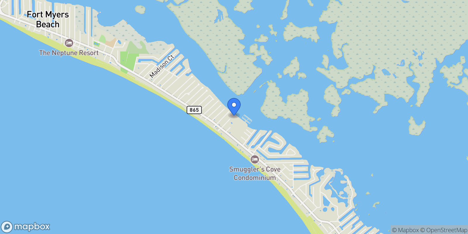 Map showing 4753  1201, Fort Myers Beach, FL, United States.