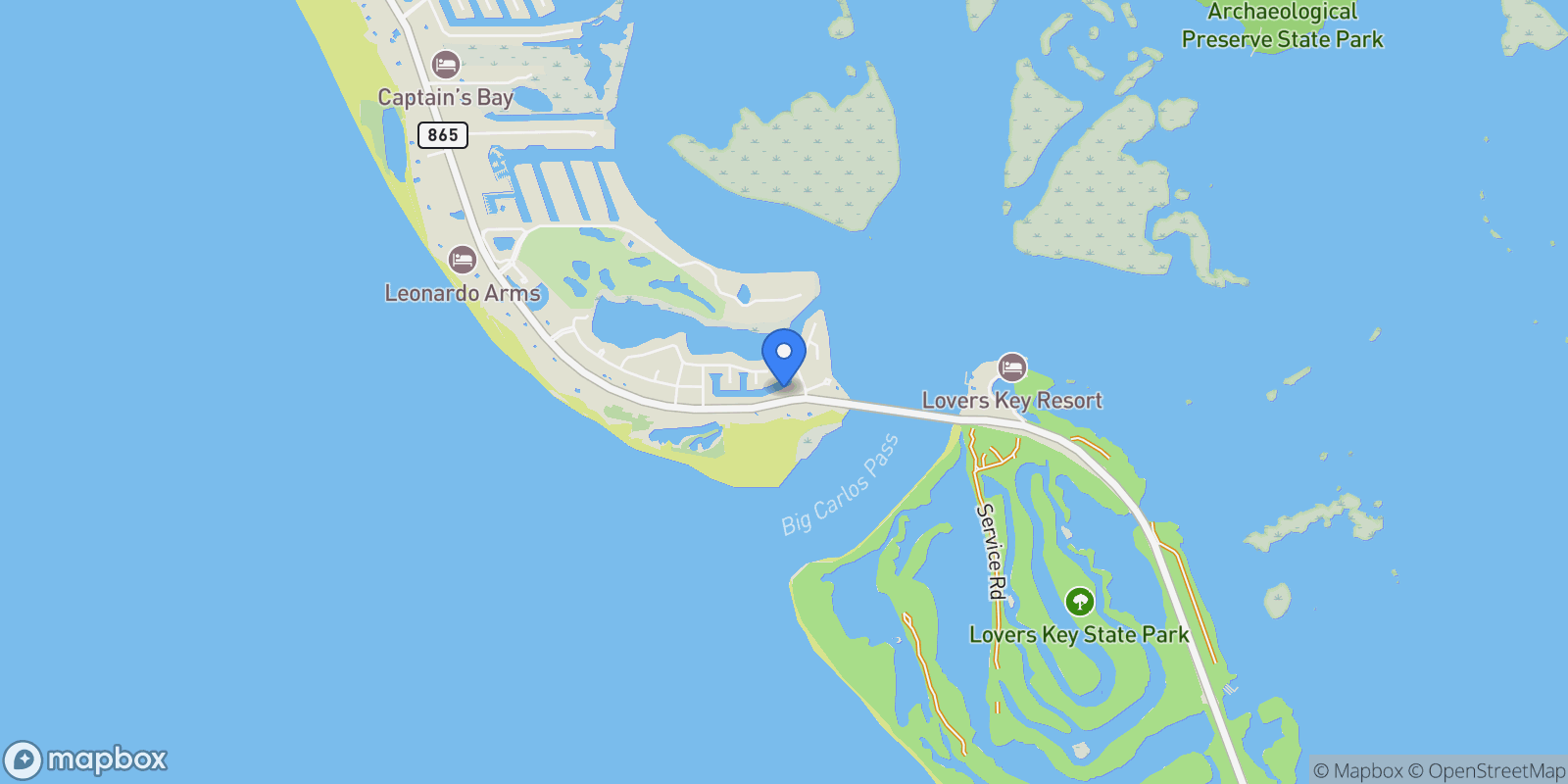 Map showing 8363, Fort Myers Beach, Florida, United States.