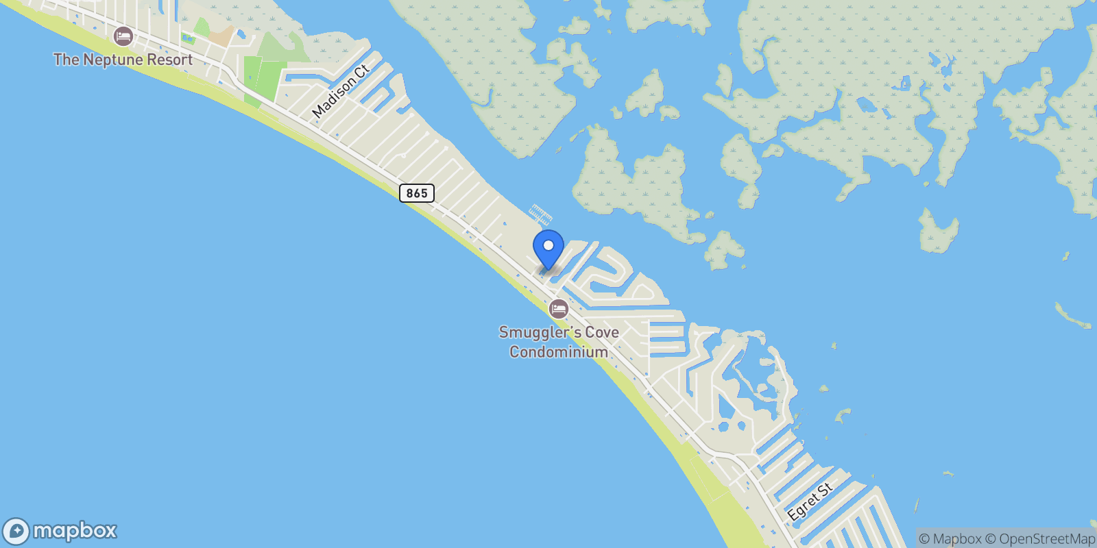 Map showing 21730 Madera RD, Fort Myers Beach, Florida, United States.