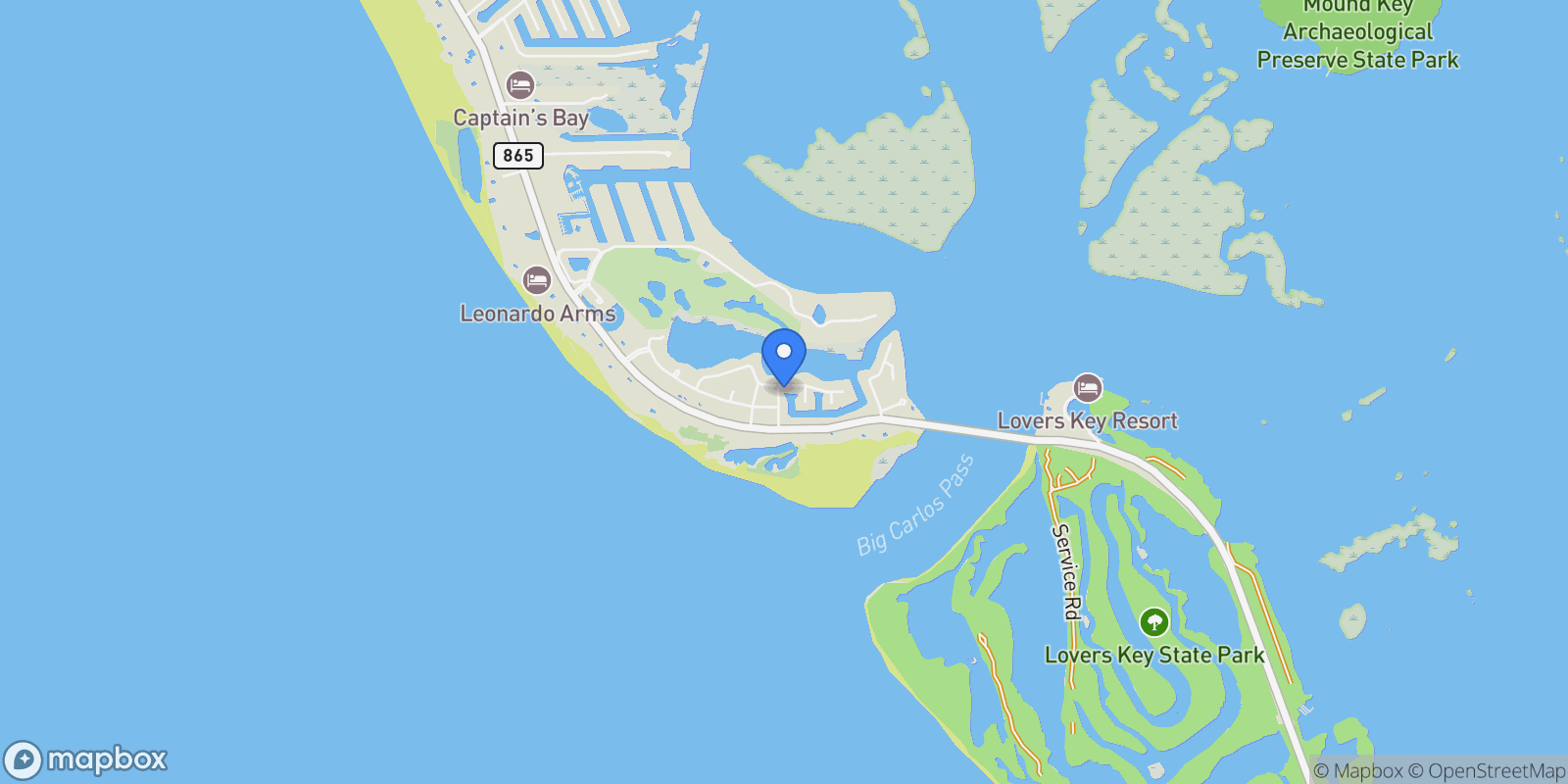 Map showing 190 Tarpon RD, Fort Myers Beach, Florida, United States.
