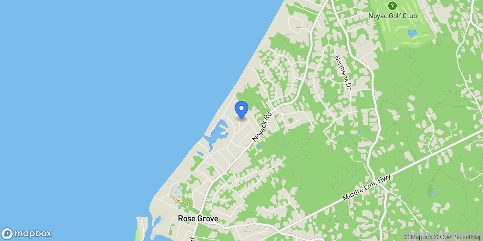 Map showing 10 Bay Vw N, Southampton, New York, United States.