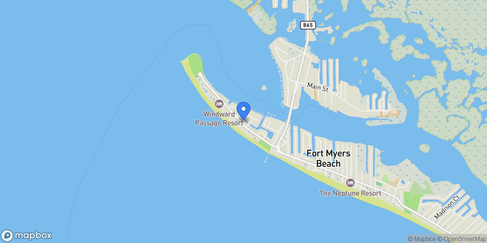Map showing 661, Fort Myers Beach, Florida, United States.
