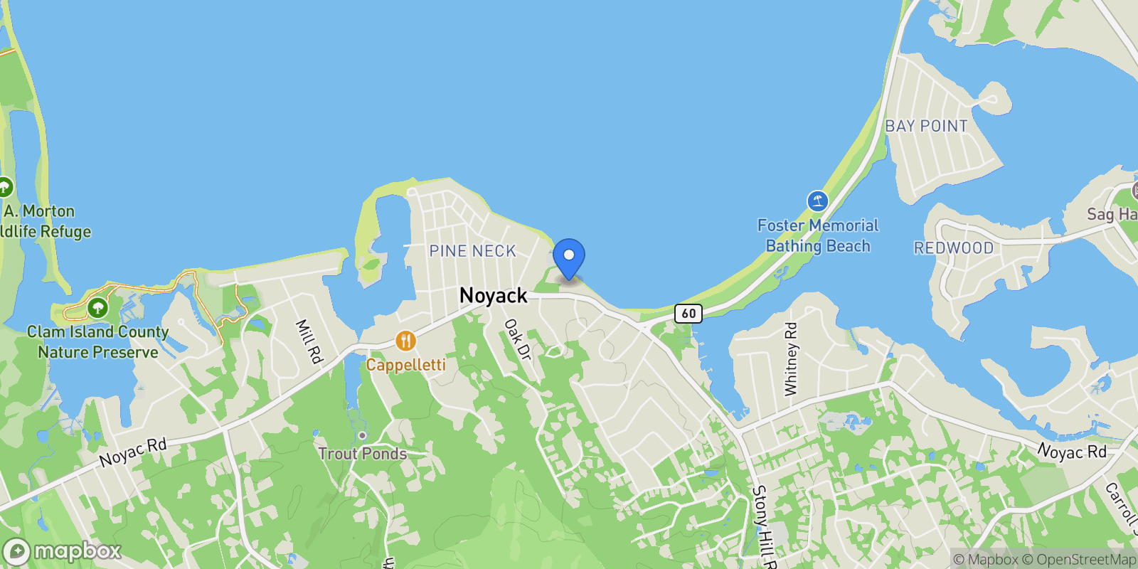 Map showing 3561 Noyac Rd, Sag Harbor, New York, United States.
