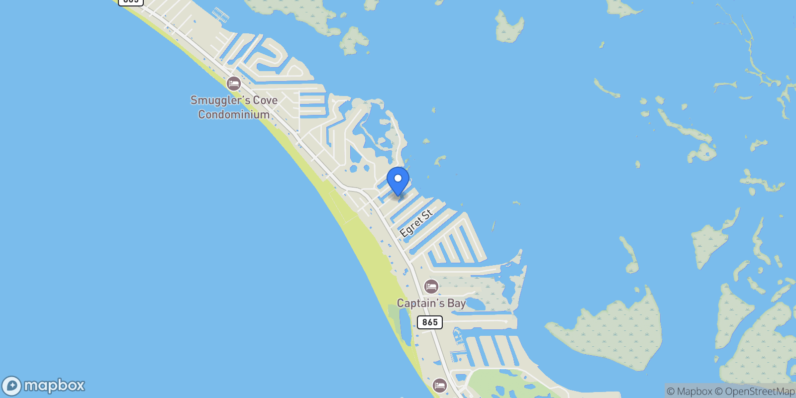 Map showing 175 Bahia VIA, Fort Myers Beach, Florida, United States.