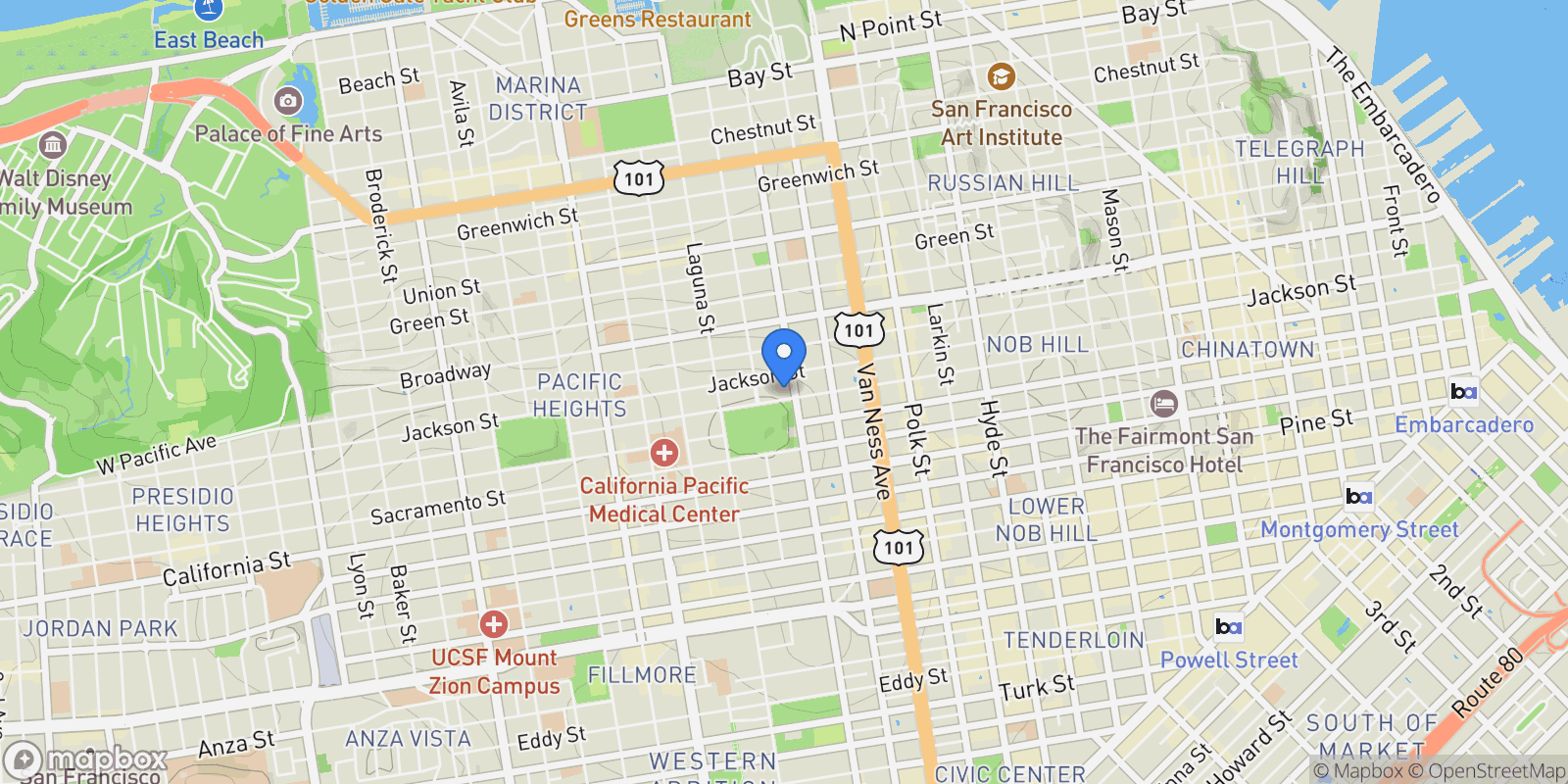Map showing 2006 Washington Street 4, San Francisco, California, United States.