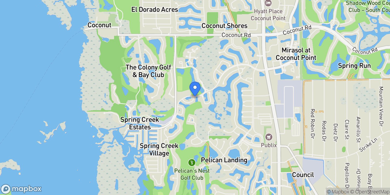 Map showing 24611 Ivory Cane DR, Bonita Springs, Florida, United States.