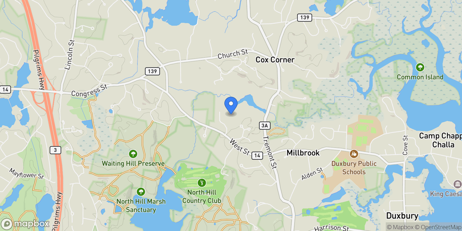 Map showing 9 S Pasture Ln, Duxbury, MA 02332, Duxbury, Massachusetts, United States.