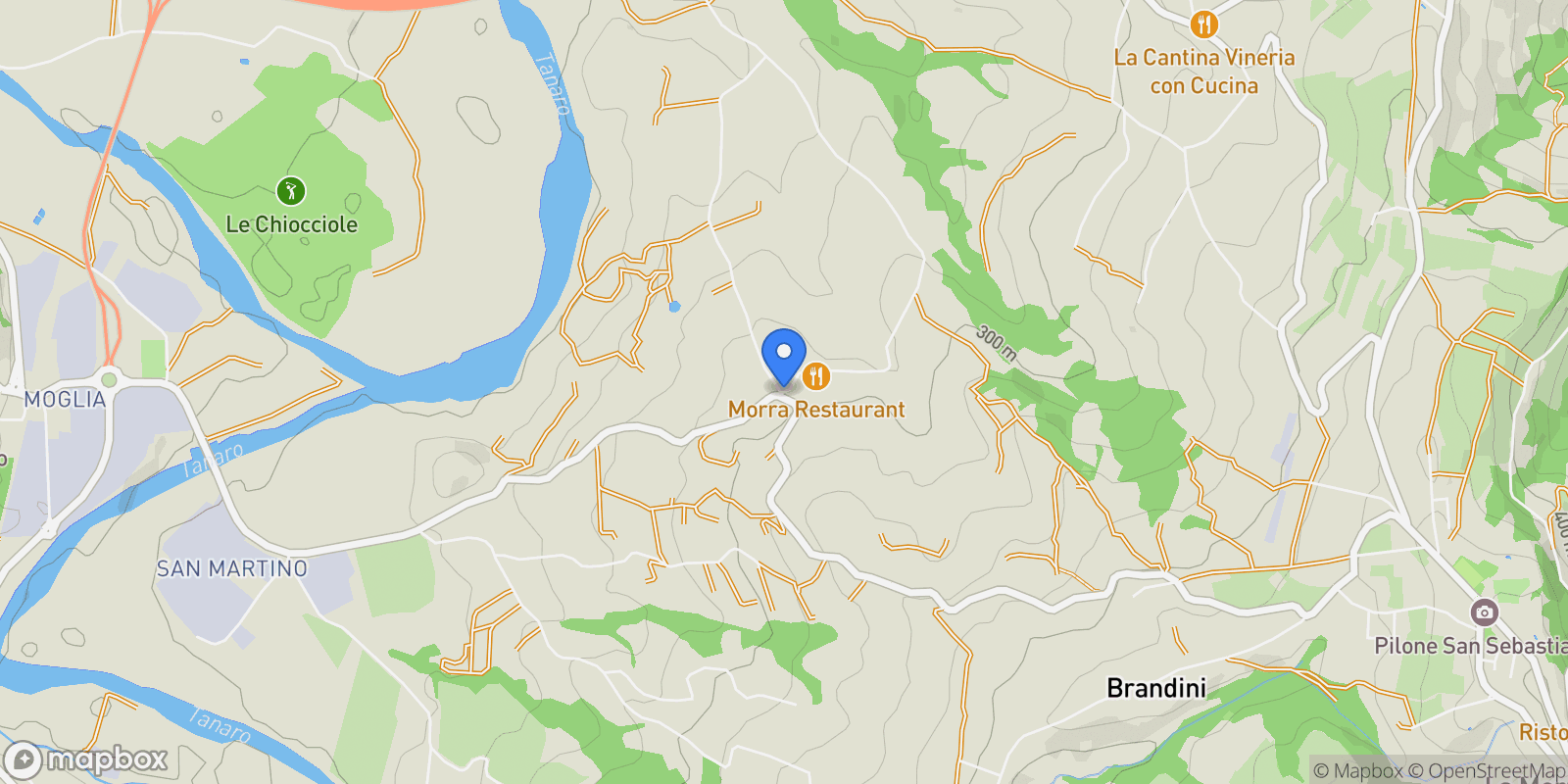 Map showing Cherasco VIA LA MORRA 72, Cherasco, Piedmont, Italy.