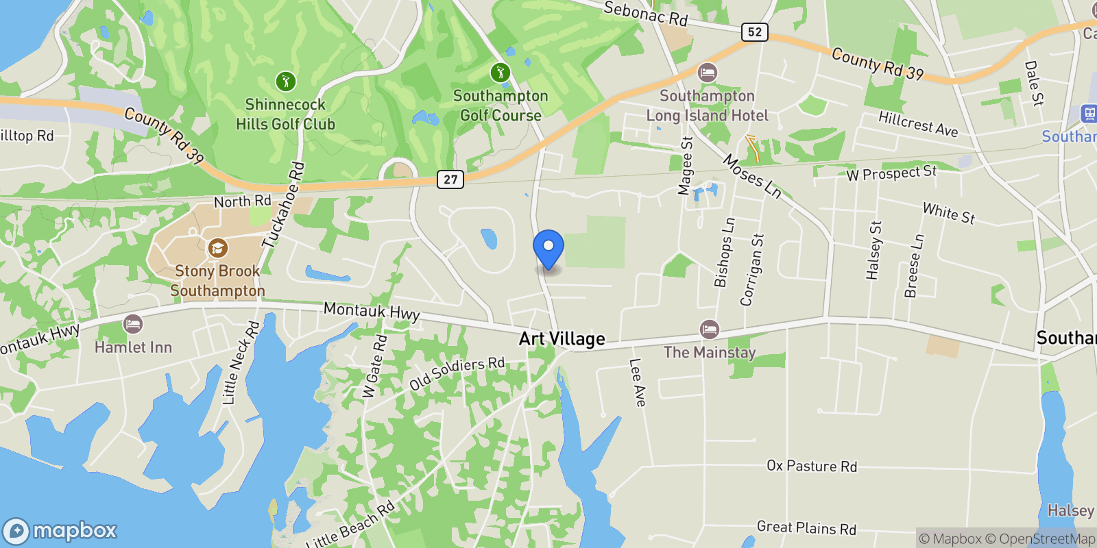 Map showing 50 Tuckahoe Ln, Southampton, New York, United States.