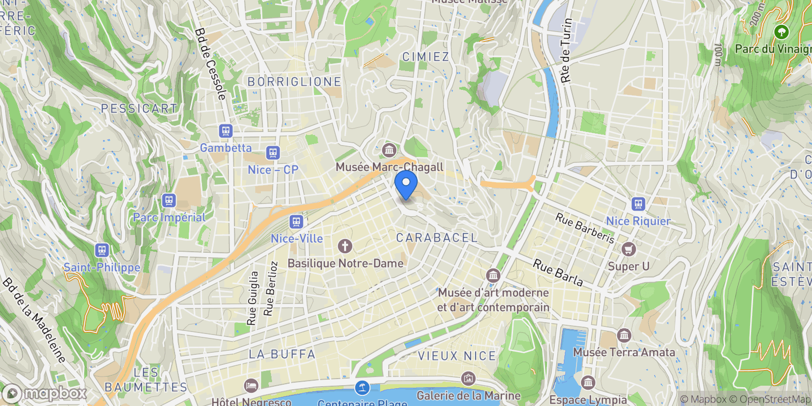 Map showing Nice Boulevard de Cimiez 4, Nice, Provence-Alpes-Côte d'Azur, France.