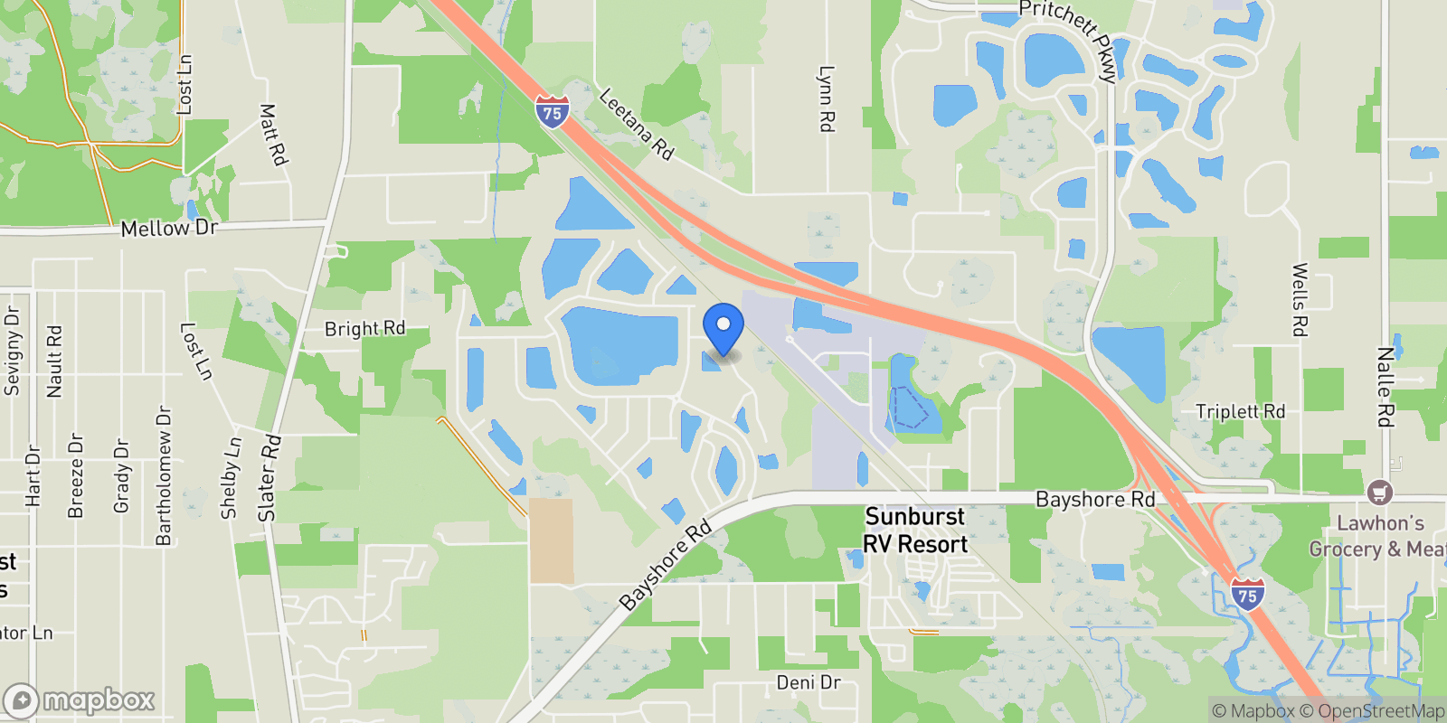 Map showing 7540 Paradise Tree DR, North Fort Myers, Florida, United States.